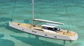 Luxury sailing yacht Swan 105 at anchor Credit: Nautor's Swan 2012