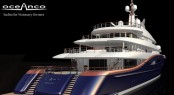 Luxury yacht Nirvana (project Y707) by Oceanco - rear view Luxury yacht Nirvana (project Y707) by Oceanco - rear view