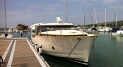 Motor yacht Greenline 40 Hybrid on display during the show