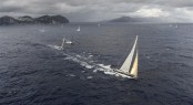 Nilaya superyacht competing Photo by Rolex/Kurt Arrigo