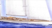 55m sailing yacht Project 150 concept by ReichelPugh Yacht Design