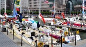 Clipper Round the World Yacht Race Fleet at Dennis Conner's North Cove