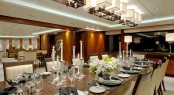 Dining in style aboard SOLEMATES yacht