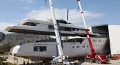 Sunrise motor yacht Project 601 Hull & Superstructure Integration