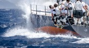 TP52 yacht Near Miss in a challenging downwind leg Credit RolexKurt Arrigo