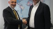The signature of the agreement by Baglietto&acirc;��s CEO, Diego Deprati, and designer Francesco Paszkowski