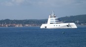 119 m mega yacht A by Blohm Voss - Photo David Z Hart