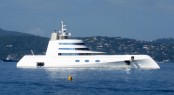 119m mega yacht A by Blohm and Voss - Photo credit to Sacha Suzanne Hart