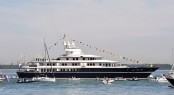 75m charter yacht Leander in Cowes hosting HM The Queen