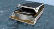 A 40m trimaran yacht - rear view A 40m trimaran yacht - rear view
