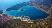 Aerial view of the Punat Marina