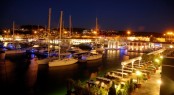 Cesme Marina by night
