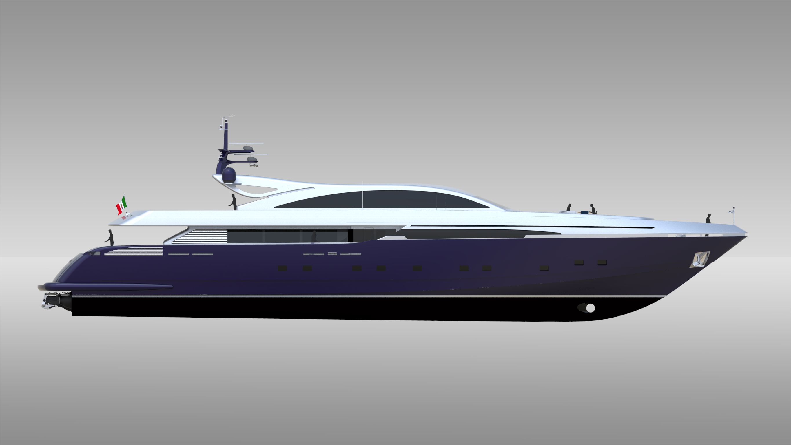 Codecasa 50s motor yacht Hull C 120 Profile — Yacht Charter