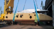Houbara superyacht - side view Houbara superyacht - side view