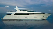 Luxury yacht 100 RPH - side view Luxury yacht 100 RPH - side view
