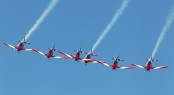 Reaching speeds of up to 600 kilometres per hour the RAAF Roulettes will perform daily at the Gold Coast International Marine Expo