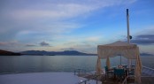 Superyacht Archimedes - Sunset deck dining