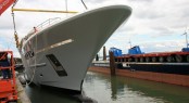 49m Acico luxury motor yacht Nassima at launch Photo courtesy of Olivier van Meer