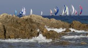 Fleet racing at the Rolex Swan Cup in Sardinia