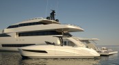 Wider 150' superyacht with the Wider 33' yacht tender