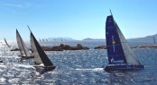 100ft sailing yacht Esimit Europa 2 competing in Porto Cervo, Sardinia© Luca Butto'