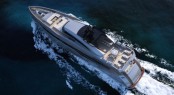 Columbus 40M Sport Hybrid yacht - view from above Columbus 40M Sport Hybrid yacht - view from above