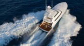 Luxury yacht Hatteras 77 - rear view Luxury yacht Hatteras 77 - rear view