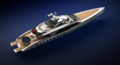 Luxury yacht Strato - view from above