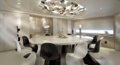 Oval Dining table onboard the superyacht DARLINGS DANAMA