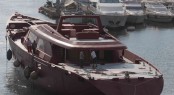 Perini Navi sailing yacht Hull C.2218 arrives in Viareggio