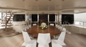 Upper deck Dining on CRN yacht DARLINGS DANAMA