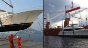 Loading of the Bravo 88' superyacht at Hong Kong and her offloading at Palm Beach