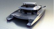 Luxury catamaran yacht Quo Vadis - rear view Luxury catamaran yacht Quo Vadis - rear view