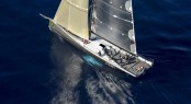 Luxury sailing yacht Ran 2 finds it slow going between the Strait and Stromboli - photo by Rolex Kurt Arrigo
