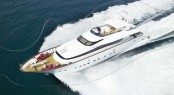 Maiora 96 superyacht boasting the Seakeeper's M21000 gyro