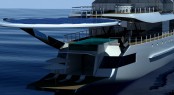 'Sail Cruise Vessel' superyacht - rear view