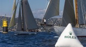 Sailing Yacht TUIGA at finish line - Photo By- Rolex: Carlo Borlenghi