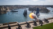 Start of the 33rd Rolex Middle Sea Race from saluting battery - photo by Rolex Kurt Arrigo