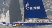 The spectacular 100-foot superyacht Esimit Europa 2 at the 2012 Bernetti Lombardini Cup
