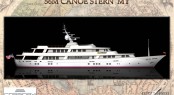56m Rossinavi Canoe Stern Motor Yacht Concept designed by Evan K Marshall