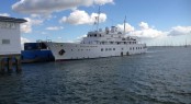 58m charter yacht Lady K II at Solent Refit