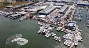An impressive site from the air the 2012 Expo featured over 500 boats on display