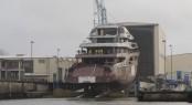 Launch of the 87m Lurssen motor yacht project Global
