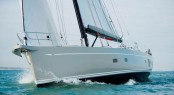Oyster 885 sailing yacht Lush featuring Formula Marine's Shark Boom