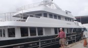 Ron Holland with the 45m Cheoy Lee superyacht Dorothea III (ex Marco Polo)