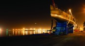 Second Southern Wind SW94 superyacht Windfall waiting for the launch