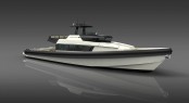 Rendering of the luxury motor yacht Rupert 80 in build at Rupert Marine