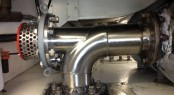 An example of an exhaust re-heater installation