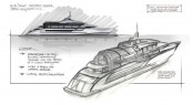 Luxury motor yacht Arrow 90 concept by Newcruise