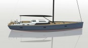 72ft racer/cruiser sailing yacht Bougainville under construction at Claasen Shipyards